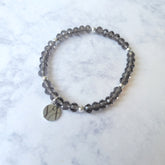 Smoky Crystal Stacking Bracelet